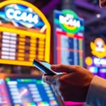 Engage with ck4444 bet on a sleek mobile device in a vibrant online gaming environment, highlighting user interaction and secure betting features.
