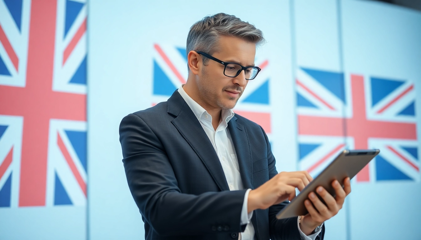 Investment Advice UK Professional financial advisor reviewing investment charts for clients