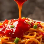 Schezwan Sauce used in flavorful Asian cuisine to add spice and richness